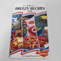 Vintage 1985 Del Monte 3 in 1 Breezy Recipes Cookouts Picnics Buffets - £10.54 GBP