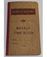 Vintage Unused Herald Square Weekly Time Book F-544 Railroad  - $25.80 CAD