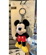 Disney Parks Mickey Mouse Plush Doll Keychain with Lobster Claw and Char... - £23.52 GBP