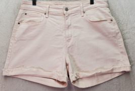 Levi&#39;s Strauss Signature Shorts Women&#39;s Size 12 Pale Pink Flat Front High Rise - £18.15 GBP