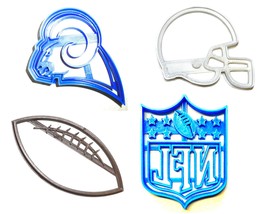 LA Los Angeles Rams NFL Football Logo Set Of 4 Cookie Cutters USA PR1128 - £8.78 GBP