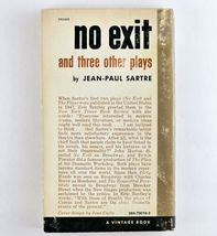 No Exit And ThreeOther Plays Jean-Paul Sartre Vintage Paperback Book image 2