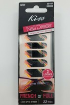 Kiss Dress 22 Nail Polish Strips 58107 KDE03 Eyelet Rainbow Swirl Jewele... - $6.99