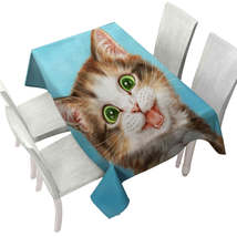 Cute Art for Kids Sweet Innocent Kitty Cat Tablecloth - $51.95 CAD+