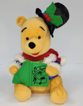 Disney Store Wiggle Pooh Caroler Christmas Musical Plush 10.5&quot; Tested/Working - £11.35 GBP