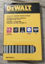 DEWALT  1/2&quot; Indoor 18GA Narrow Crown Staples P/N DNS18050-2 (Pack of 2500) - $270.05 MXN