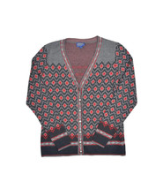 Pendleton Cardigan Sweater Womens XS Diamond Design Merino Wool Lightweight - £13.59 GBP