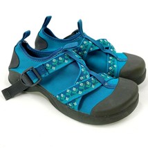 Chaco Shoes Womens Size 6 Blue Side Buckle Outdoor Hiking Waterproof Rubber Toe - £35.04 GBP