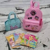 Barbie Backpack Purse Magazine Fashion Accessories Lot Of 5pcs Pink Blue Mattel  - £11.69 GBP