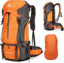 Showylive 70L Backpack - Waterproof Hiking Backpack For Men And Women -, Orang - £53.33 GBP