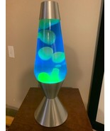 Lava Lamp Volcano Liquid Bulb Included Yellow Blue Silver Base 40 Watt, ... - $82.39 CAD