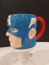 Captain America Molded Head Image Figural Ceramic 15 ounce Mug Marvel Co... - $11.30