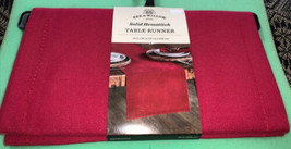 Bee and Willow Home Solid Red Table Runner 14&quot; x 90&quot; NWT - £20.60 GBP