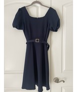 Nanette Lepore Navy Blue Short Sleeve Selted Swing Style Dress Size 4 - $19.80
