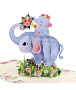 Mothers Day Gift Card, Pop Up 3d Card, Cute Elephant Gift Card For Moms ... - £10.26 GBP