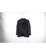 Vtg 40s 50s Mens 38R Distressed Bespoke Wool One Button Suit Jacket Blac... - $138.55