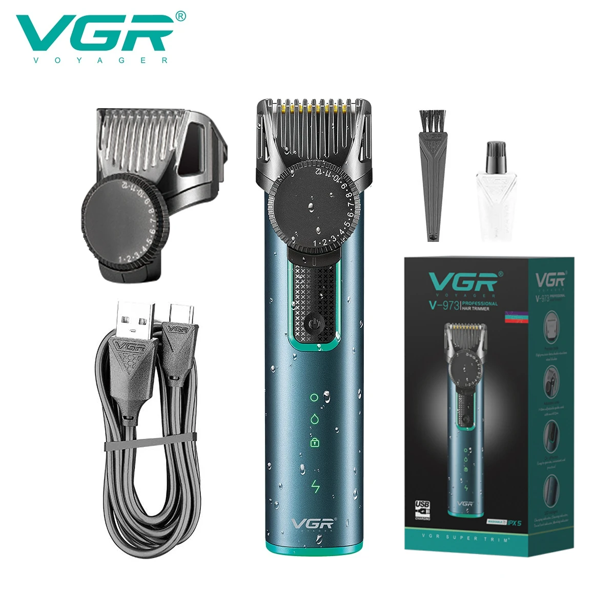 VGR Hair Trimmer Professional Hair Cutting Machine Rechargeable Hair Cli... - $27.82+
