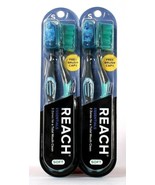 2 Packages Reach Essentials Total Mouth Blue &amp; Green 2 Count Soft Toothb... - €10,41 EUR