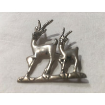 VINTAGE TAXCO  925  STERLING SILVER ANTILOPES BROOCH SKY - $713.82 MXN