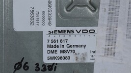Bmw 330I 530i 530Xi N52 Engine Control Module Computer Ecu Ecm Pcm 7561817 image 4