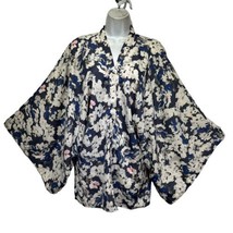 Sim &amp; Sam collarless draped kimono open lightweight open cardigan Size S/M - £19.12 GBP