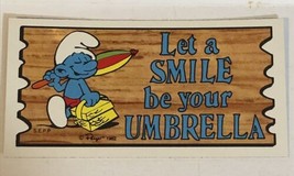 The Smurfs Trading Card 1982 #50 Let A Smile Be Your Umbrella - £1.97 GBP