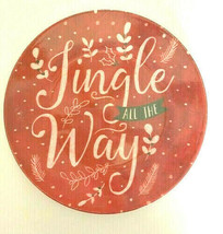 Christmas App Tidbit Candy Cookie Plates Jingle all the Way Melamine 6&quot; ... - £17.26 GBP