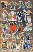 Halloween Monster Ghost Kindergarten Sticker Decal Size 27x18cm/10x7inch D010 - £2.78 GBP