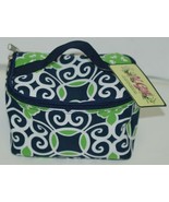 NGIL THQ277NY Canvas Cosmetic Bag Geometric Design Colors Navy White and... - £27.67 GBP