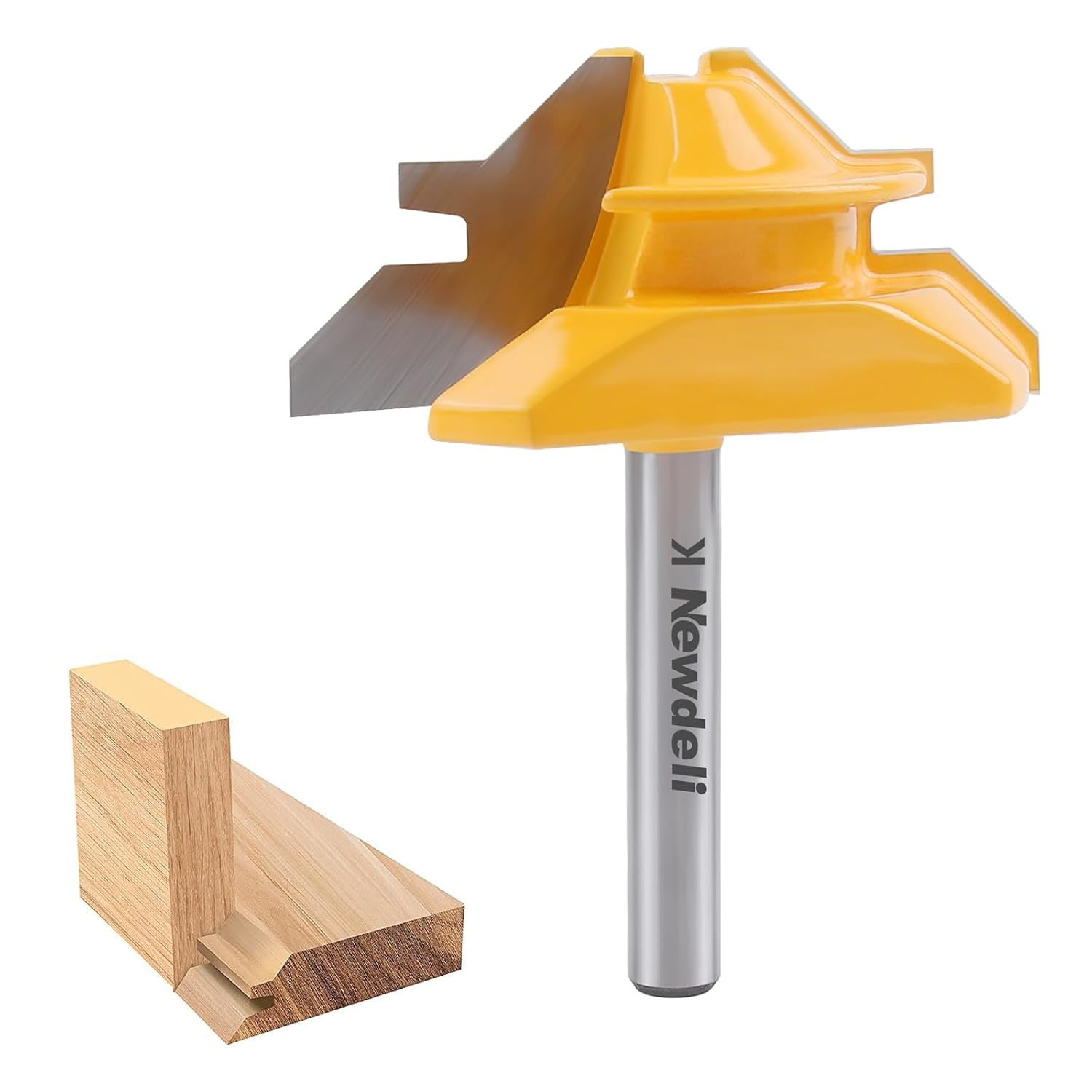Newdeli 1/4-Inch Shank 45 Degree Lock Miter Router Bit, 3/4-Inch Stock J... - $35.99