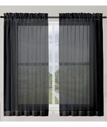 No. 918 ~ Lichtenberg ~ Single Curtain Panel ~ 59&quot; x 63&quot; ~ BLACK ~ Polye... - $418.10 MXN