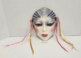 Pre Owned Vtg 1988 Clay Art SF Mardi Gras Ceramic Mermaid Mask - £38.66 GBP