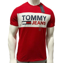 NWT TOMMY HILFIGER MSRP $44.99 MEN&#39;S RED CREW NECK SHORT SLEEVE T-SHIRT ... - £22.81 GBP