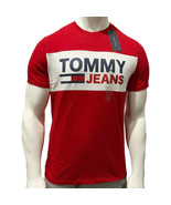NWT TOMMY HILFIGER MSRP $44.99 MEN&#39;S RED CREW NECK SHORT SLEEVE T-SHIRT ... - £20.51 GBP
