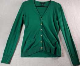 Lauren Ralph Lauren Cardigan Sweater Womens XS Green Knit V Neck Button ... - $15.34