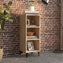 Modern Wooden Narrow Open Home Sideboard Storage Unit Cabinet With Shelves Wood - £38.64 GBP+