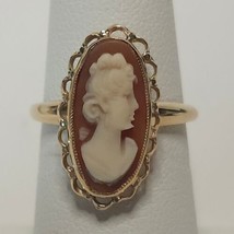 10K Yellow Gold PSCO Cameo Ring 2.18 grams 1.5&quot; x 0.75&quot; x 0.25&quot; Size 6.5 - £156.12 GBP