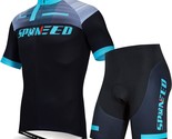Men&#39;S Mtb Clothing, Padded Road Bicycle Shorts, Short Sleeve Cycling Jer... - £61.27 GBP