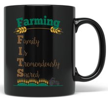 PixiDoodle Sacred Family Proud Farmer Coffee Mug (11 oz, Black) - £20.37 GBP+