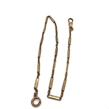 Antique Signed 1/40 RGP Roll Gold Plated Binder Bros Fancy Pocket Watch Chain 14 - £51.43 GBP