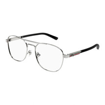 GUCCI GG1290O 001 Ruthenium and Black 54mm Eyeglasses New Authentic - £161.86 GBP