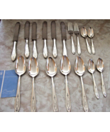 17 Pieces Vintage Oneida Silverplate Flatware 1917 Adam Pattern Monogrammed - £22.99 GBP