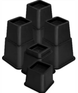 Utopia Bedding Adjustable Furniture Risers Set Of 8 Pieces Black - $242.33 MXN