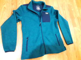 LL Bean Trail polyester fleece lined Jacket Full Zip Men's Med R   Green - $39.59