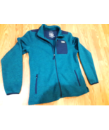 LL Bean Trail polyester fleece lined Jacket Full Zip Men&#39;s Med R   Green - £29.59 GBP