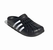 NEW ADIDAS MENS ADILETTE CLOGS SLIP ON SLIDES ~ SIZE US 11 #GZ5886  BLAC... - $47.49