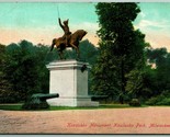 Kosciusko Park Monument &amp; Cannon Milwaukee Wisconsin WI 1908 DB Postcard I1 - $4.90