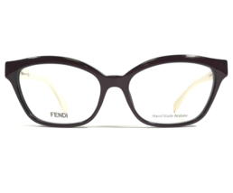 Fendi Eyeglasses Frames FF 0046 MGX Ivory Purple Glitter Cat Eye 54-16-140 - $93.32