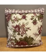 Waverly Norfolk Rose French country 16x16” Throw Pillow Bed Pillow Flora... - $29.69