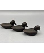 Set Of 3 Vintage Black Cast Iron Figurines Mini Paperweight Animal - $454.55 MXN